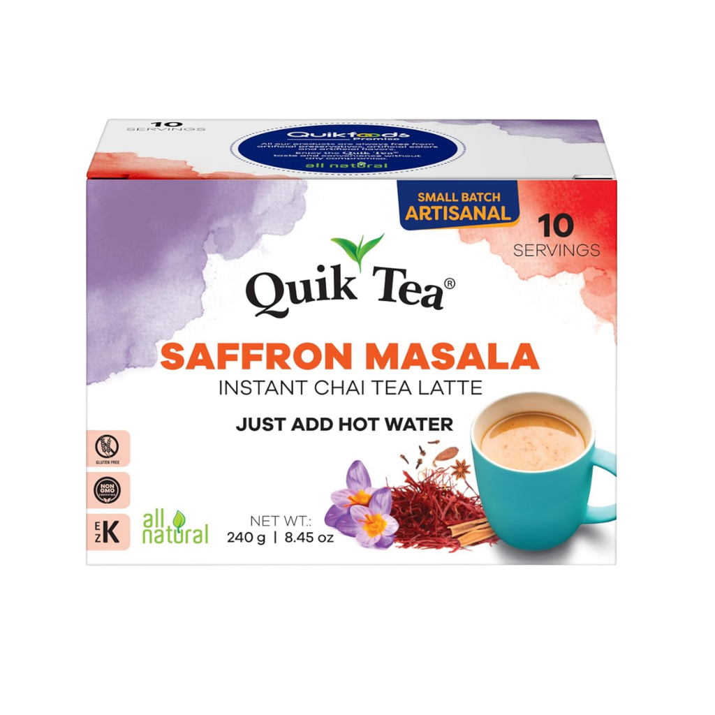Quik Tea Saffron Masala Instant Chai Tea Latte 10 servings buy online USA - 1